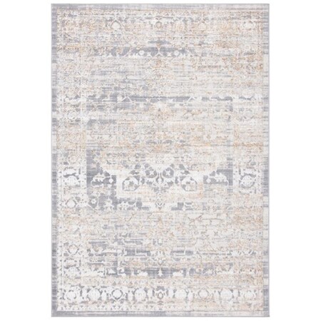 Safavieh 9 x 12 ft. Orchard Contemporary Rectangle Power Loomed Rug - Gray & Gold ORC677F-9